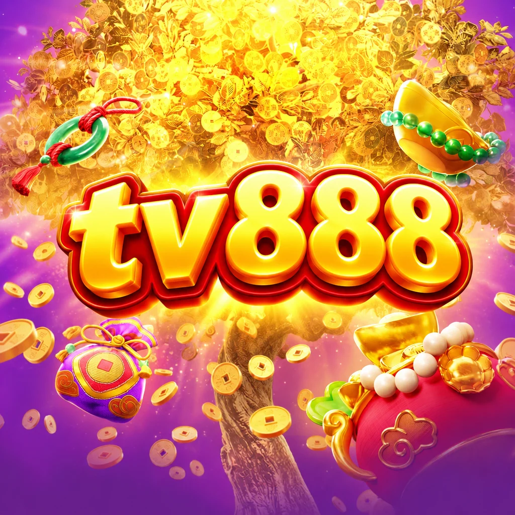 tv888 pohon keberuntungan emas dengan ornamen koin pada permainan Prosperity Fortune Tree
